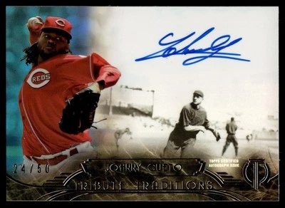 2014 TOPPS TRIBUTE JOHNNY CUETO AUTO 24/50 #TT-JC - Image 1 of 2