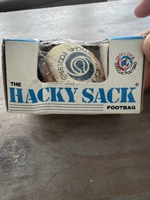 Vtg The Hacky Sack Official Footbag 2 Panel Genuine Leather Taiwan HandStitched - Image 1 of 4