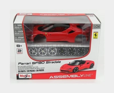 MAISTO 39137-KIT FERRARI - SF90 HYBRID STRADALE 2019 - RED BLACK - 1/24 - Immagine 1 di 2