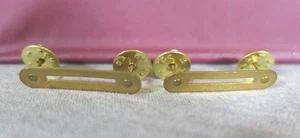 Vanguard Pair of Flat Military Service 1 Medal Pin Back Ribbon Base Bar Mounts - Picture 1 of 5