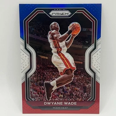 Panini Prizm 2020-21 rojo blanco y azul Prizm Dwayne Wade #195 MIA Foto 1 de 2