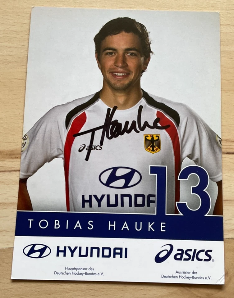 Tobias Hauke original signierte Autogrammkarte Ak Hockey Nationalspieler OS 2008 - Bild 1 von 1