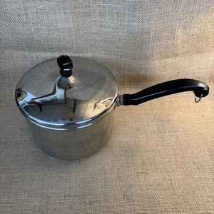 Farberware 18/10 Stainless Steel Saucepan Pot Pan 3 Qt with Lid Very Nice - Picture 1 of 8