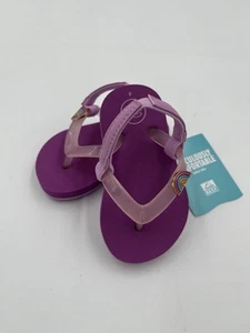 Reef Sandals Toddler Girls 4 Purple/ Taffy Flip Flop Slingback Little Charming  - Picture 1 of 4