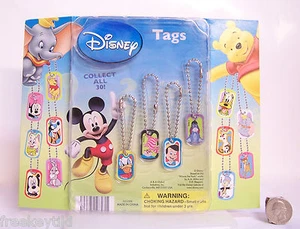 NEW Walt Disney Mini 1 " Dog Tag Key Chains Cheshire Cat Donald Duck Eeyore - Picture 1 of 1