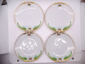 J &C Bavaria Porcelain Ceramic Dessert Plates Set of 4 Hand Painted Signed - Picture 1 of 6