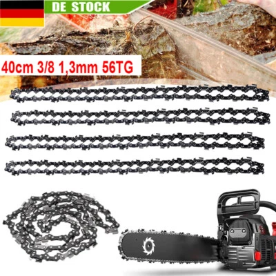 Catena per sega 4 pz 40 cm 56 TG 3/8" P 1,3 mm per catena Makita Einhell Dolmar Ikra Bosch - Immagine 1 di 4