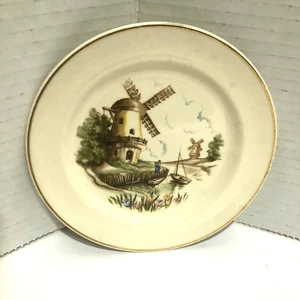 Windmill Camwood Collectible Plate Universal Cambridge 22 Carat Gold 6.25" - Picture 1 of 3