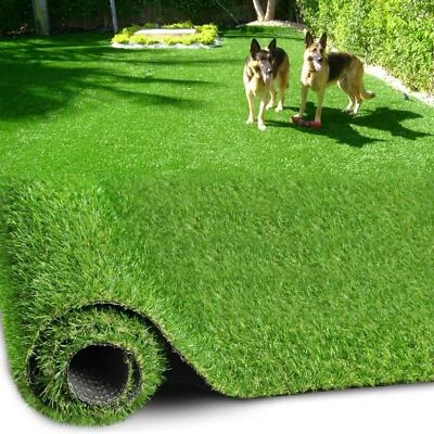 Realistic Fake Grass Rug with Drainage 1.2" Height Outdoor Artificial Grass Turf - Image 1 of 4