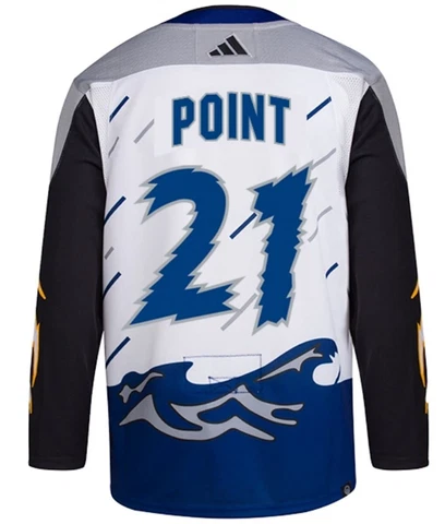 adidas Brayden Point #21 Tampa Bay Lightning 2022 Reverse Retro Mens Jersey Cover