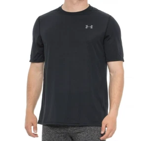 Camiseta activa de manga corta Under Armour Threadborne Siro para hombre talla pequeña - negra - Imagen 1 de 1