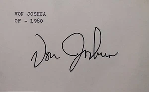 Von Joshua Padres Dodgers Brewers Giants Autographed 3x5 Index Card JSA 17D - Picture 1 of 4