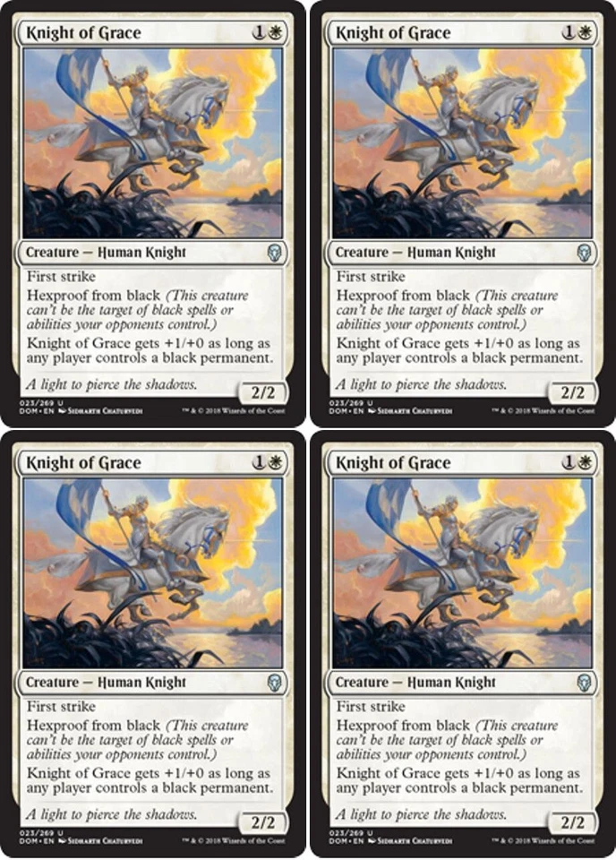 MTG - 4x KNIGHT OF GRACE - Dominaria (U) - Image 1 of 1