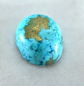 13,90 Karat natürlicher tibetischer zertifizierter selten blau türkis oval loser Edelstein T380 - Bild 1 von 6
