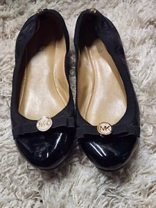 Michael Kors Dixie Black Leather Flats Women’s Size 7.5 - Picture 1 of 10