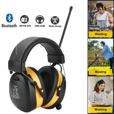 FM Bluetooth Noise Reduction Safety Ear Muffs Ear Hearing Protection Headphone