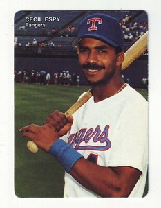 1990 Mother's Cookies Texas Rangers CECIL ESPY #25