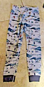 $30 Hanna Andersson PJS Long John Bottom Organic Cotton Gray Green Skater 150 12 - Picture 1 of 5