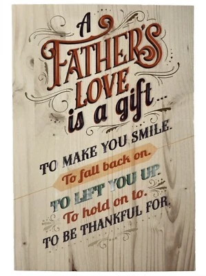 Tarjeta del Día del Padre para Papá Hallmark Sentimental Studios Tono Madera Lámina Dorada NUEVA Foto 1 de 4