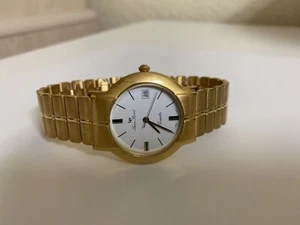 unisex Lucian Piccard yellow gold tone watch white dial 26431   - Picture 1 of 6