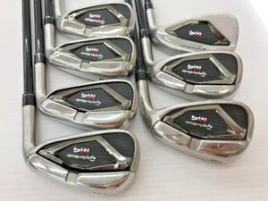 TaylorMade M4 2021 Iron Set 5I - 9I PW AW 7 Clubs ATMOS Red 7 Flex S Men RH Used - Picture 1 of 12