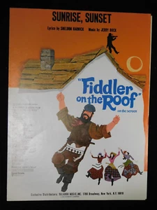 Sunrise, Sunset 1964 Fiddler On The Roof Sheet Music - Picture 1 of 3