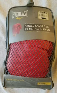 Everlast Sm Laceless Boxing Training Gloves Level I Model 3003 Red---Excel Cond! - Picture 1 of 3