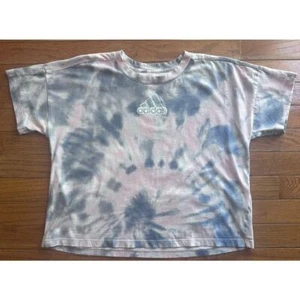Adidas Girls dye Pink and Blue TEE Size Large/14 NWOT - Picture 1 of 4