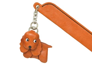 Cocker spaniel Leather dog Charm Bookmarker *VANCA* Made in Japan #61719 - Picture 1 of 10