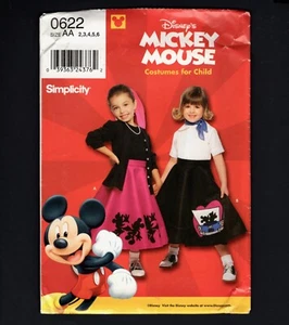 Falda Mickey & Minnie Mouse patrón de costura simplicidad 0622 tallas para niños o adultos - Imagen 1 de 5