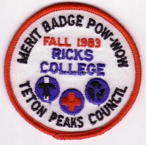 Teton Peaks Council 1983 Ricks College Merit Badge Pow Wow Mint Cond FREE SHIP - Picture 1 of 1