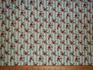 MODA FABRICS "WINTER" PATTERN #14586 FAT QUARTER 22" X 18" Holly Christmas Blue - Picture 1 of 1