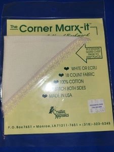 The Corner Marx-it A Novel Bookmark 18 Ct Cross Stitch Fabric Ecru - Picture 1 of 2