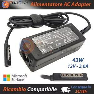 Alimentatore per Tablet Microsoft Surface 1516 1572 1514 1601 adattatore 43W - Foto 1 di 1