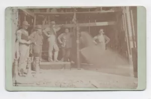 1870s Outdoor CDV Photo Mining Drilling Operation in Groton SD Dakota Territory - Picture 1 of 2