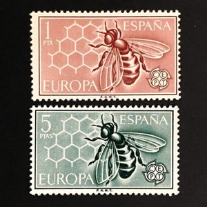 Spain 1962 MNH ** Europa insects bees Sc#1125-1126 Mi#1340-1341 SG#1509-1510 - Picture 1 of 1
