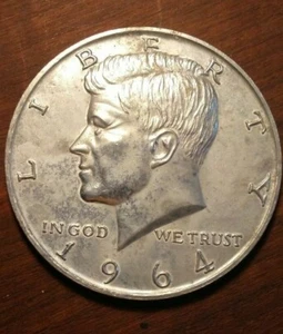 Neuheit 1964 Kennedy Liberty Half Dollar große Vintage Metall Souvenirmünze - Bild 1 von 5