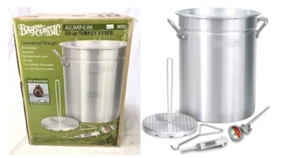 Turkey Fryer Kit 30-QT, 15.4'' H x 11.6'' D, 3.5-Gal Oil Cap. Bayou Classic 3025 - Image 1 of 4
