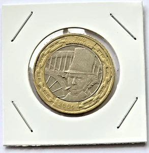 Moneda de 2 libras Brunel 2006 rara - puntos desalineados y errores de impresión de letras - Imagen 1 de 6