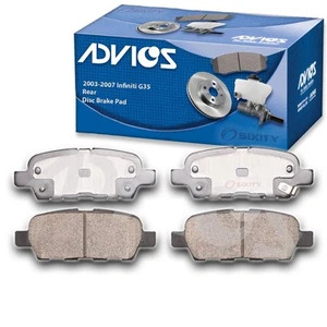 ADVICS Rear Disc Brake Pad Set for 2003-2007 Infiniti G35  - Braking Tire ks - Picture 1 of 5