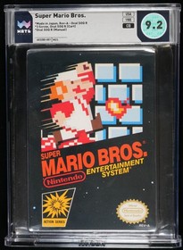 SUPER MARIO BROS. BLACK BOX Nintendo NES CIB Complete In Box WATA GRADED 9.2 !