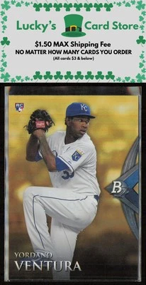 2014 年 Bowman 白金 #84 Yordano Ventura 金色新秀 — 第 1/2 张图片