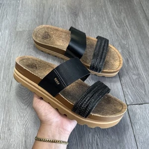 Reef Women's Cushion Vista Hi Sandals Natural Tan Size 9 - Picture 1 of 7