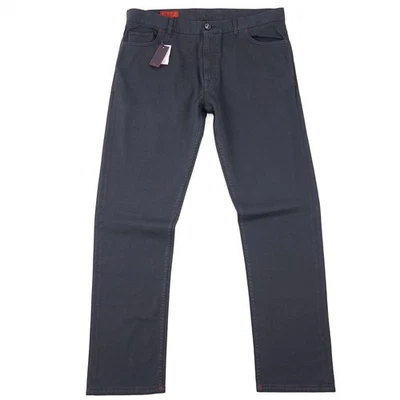 Isaia Napoli Slim Straight Fit Charcoal Gray Twill Cotton Jeans 39 (Eu 56) NWT - Image 1 of 4