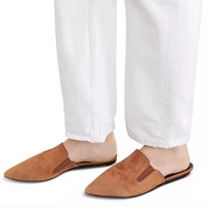 Jenni Kayne Suede Slip On Mules SZ 8 38 Saddle - Picture 1 of 10