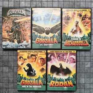 Godzilla Movie Lot: King, 2000, Mothra, Rodan, Mechagodzilla - (DVD) - SET of 5 - Picture 1 of 5