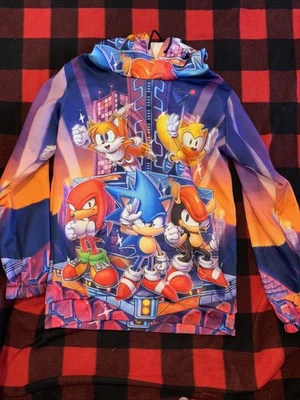 Sudadera con capucha juvenil con estampado integral Sonic The Hedgehog talla XL Foto 1 de 3