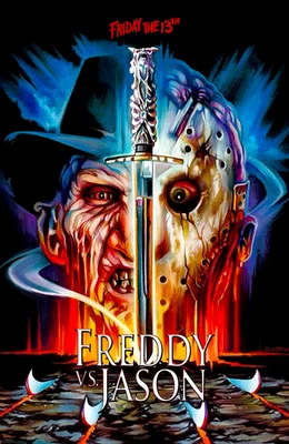Freddy Vs Jason Poster Jason Voorhees Vs Freddy Krueger Movie Poster 11 x17"
