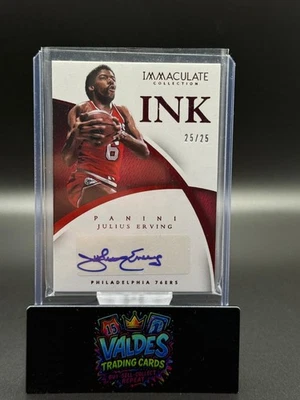 Julius Erving 2014-15 Immaculate INK Auto 25/25 🔥 Last Print SSP 76ers eBay 1/1 - Image 1 of 2