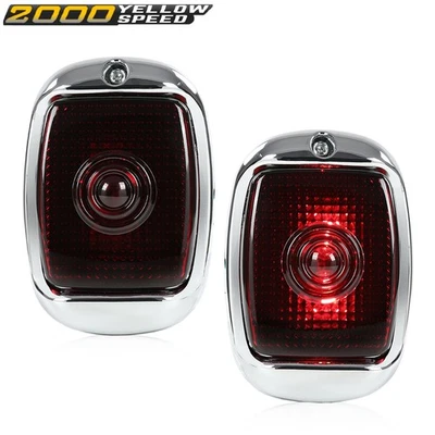 Rear Tail Lights Lamps Driver+Passenger Side Fit For 1940-1953 Chevy GMC Truck Foto 1 de 4